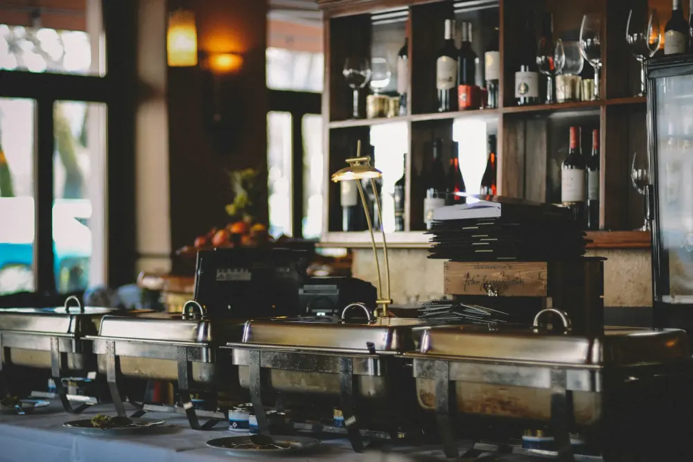 Catering set up for a large event